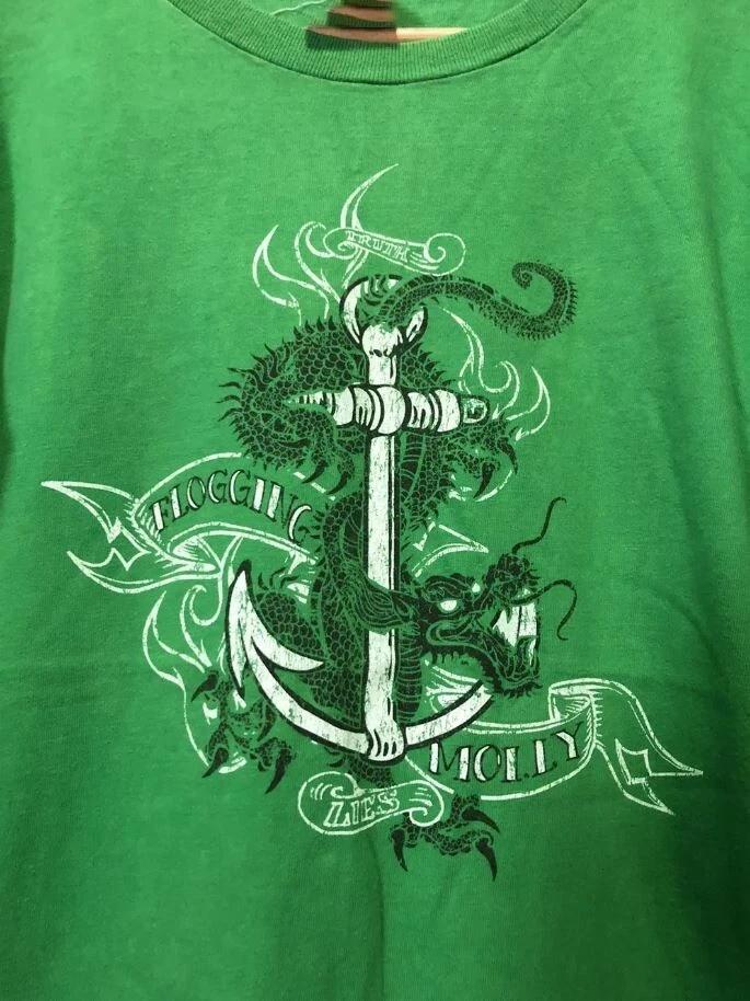 Flogging Molly Американский Панк Ирландский Зеленый Унисекс Футболка Хлопковая Рубашка Все Размеры UU341