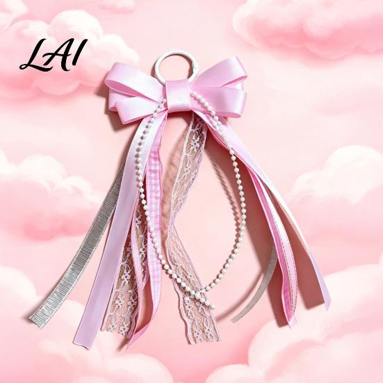 Cowgirl Boot Jewelry 1 Pair Ribbon Bow Charms Cowboy Accessories White Pink Blue Boho Embellishments with Faux Pearls And Lace Charms for