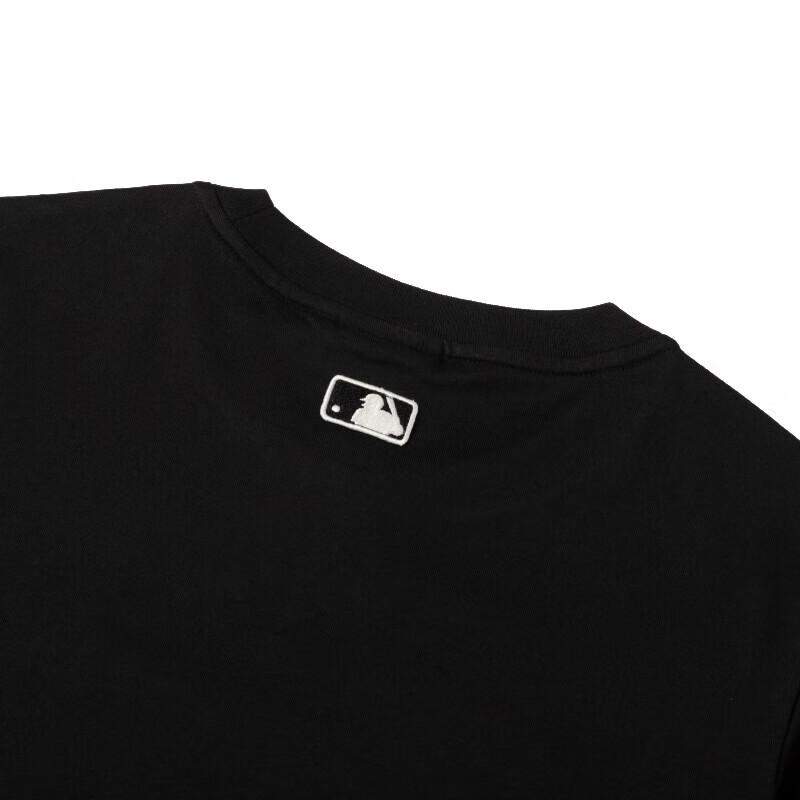 New MLB Drop Shoulder Sleeve T Shirt Women's Black 3FTSV1443-50BKS