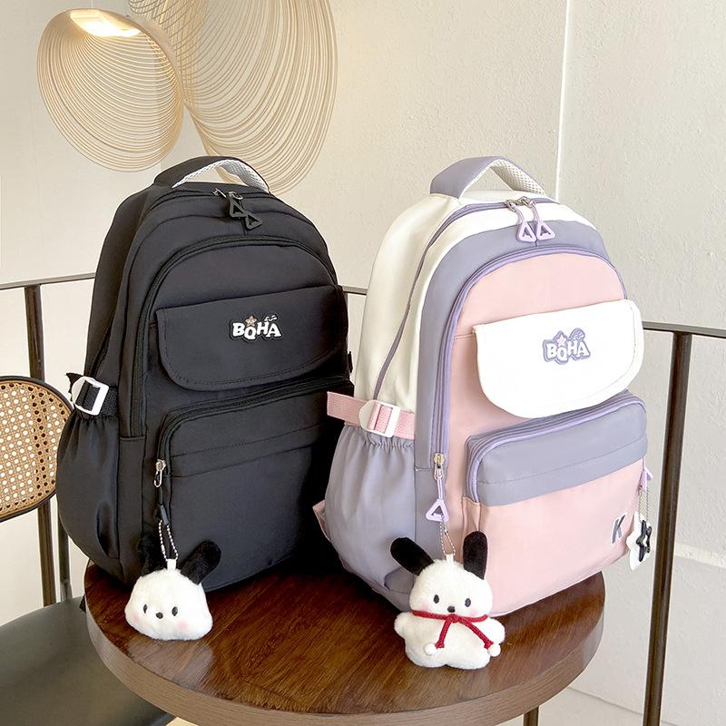 Модный рюкзак с цветными блоками для студентов колледжа. Рюкзак большой вместимости