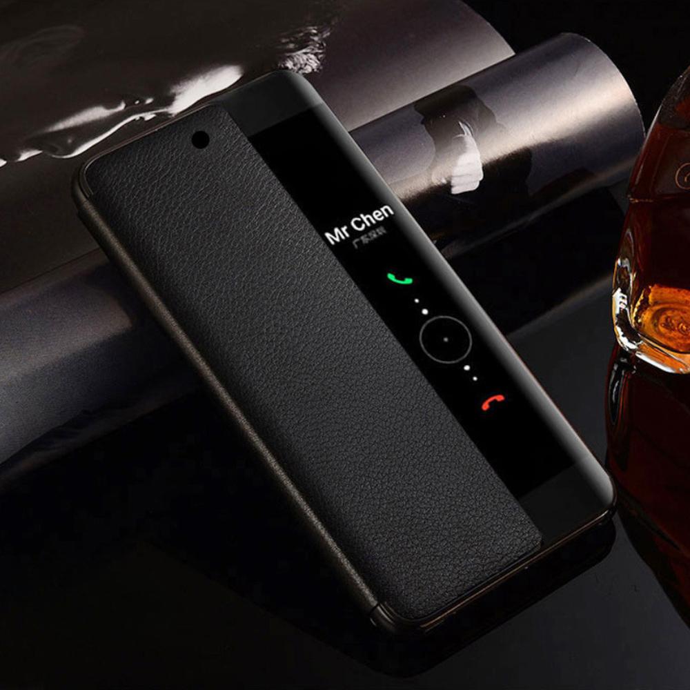 Умный чехол-книжка Smart View для Huawei P50 Pro, P40, P30 Lite, P20, P10 Plus, Mate 20 Lite, Mate 20, Mate 10 Pro с функцией Авто Сон/Пробуждение и Защитой Всего Корпуса