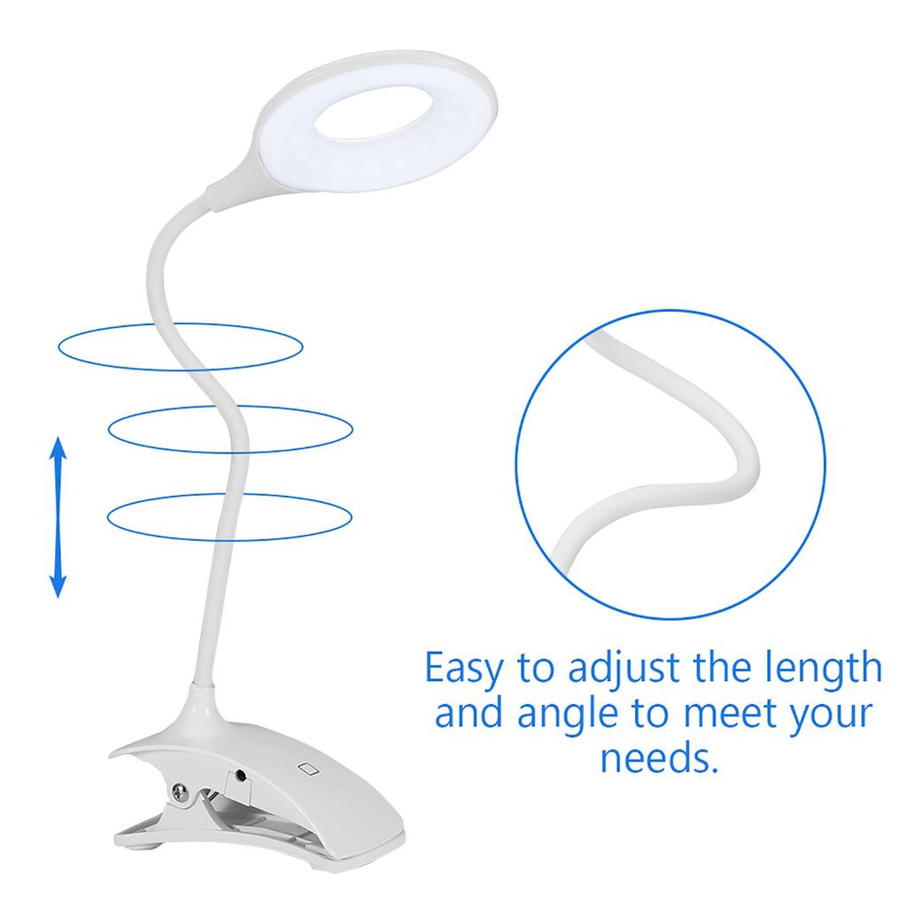 Перезаряжаемый зажим на зажиме светодиодные фонари настольная лампа уход за глазами для чтения учебы освещение
