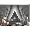 Retro Nostalgic Wall Mural Geometric Abstract Art Gray 3d Wallpaper Living Room Bedroom Mural Home Decoration