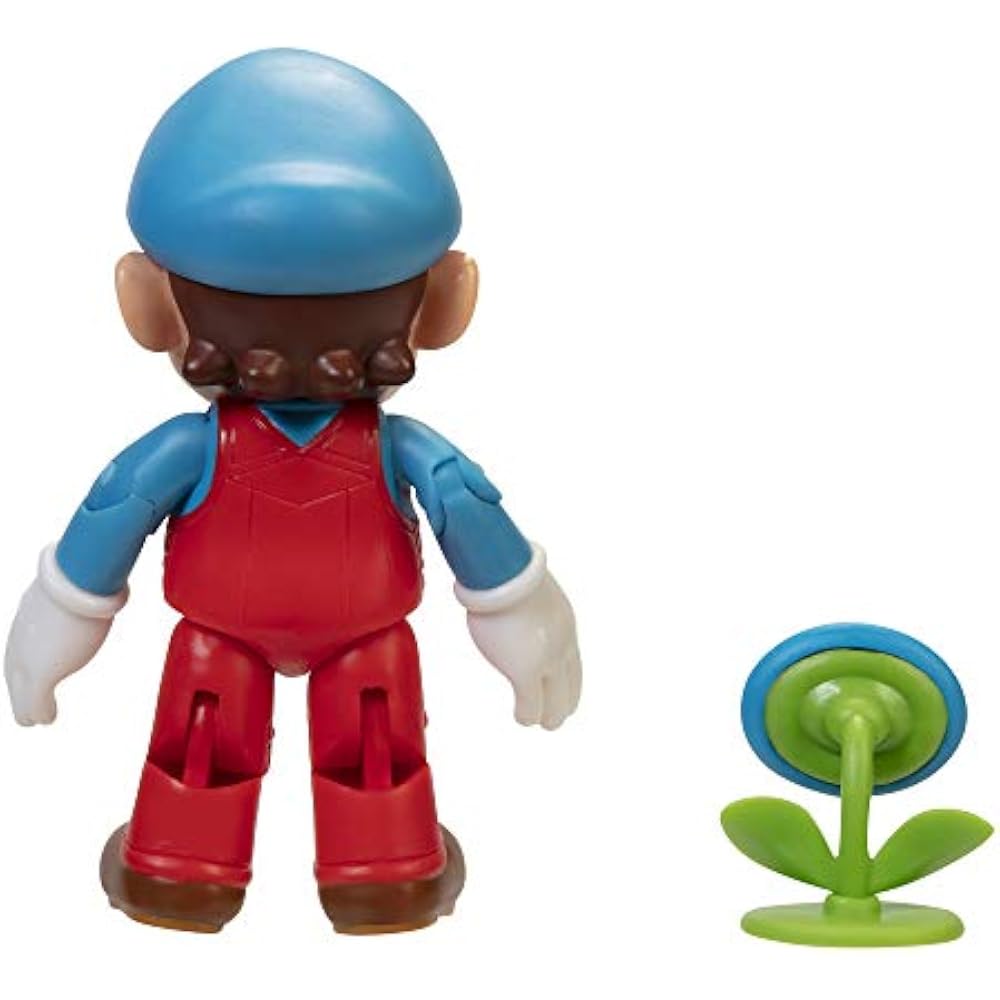 Super Mario Action Figure, 4 Inches, Ice Mario, Collector's Item, Includes Ice Flower Accessory