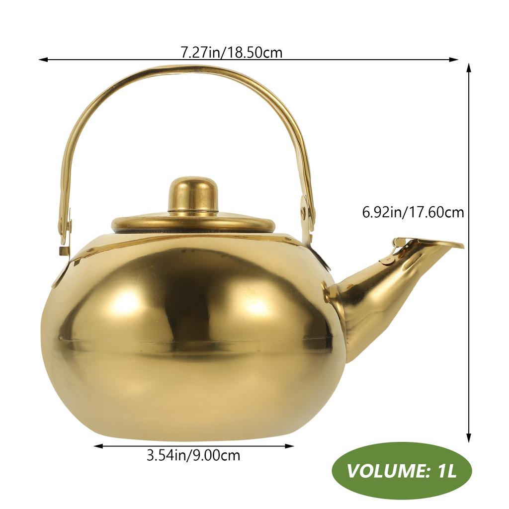 Кастрюля из нержавеющей стали с ручкой cool-touch для домашнего использования для чая, кухонный чайник для воды, бытовой чайник для чая