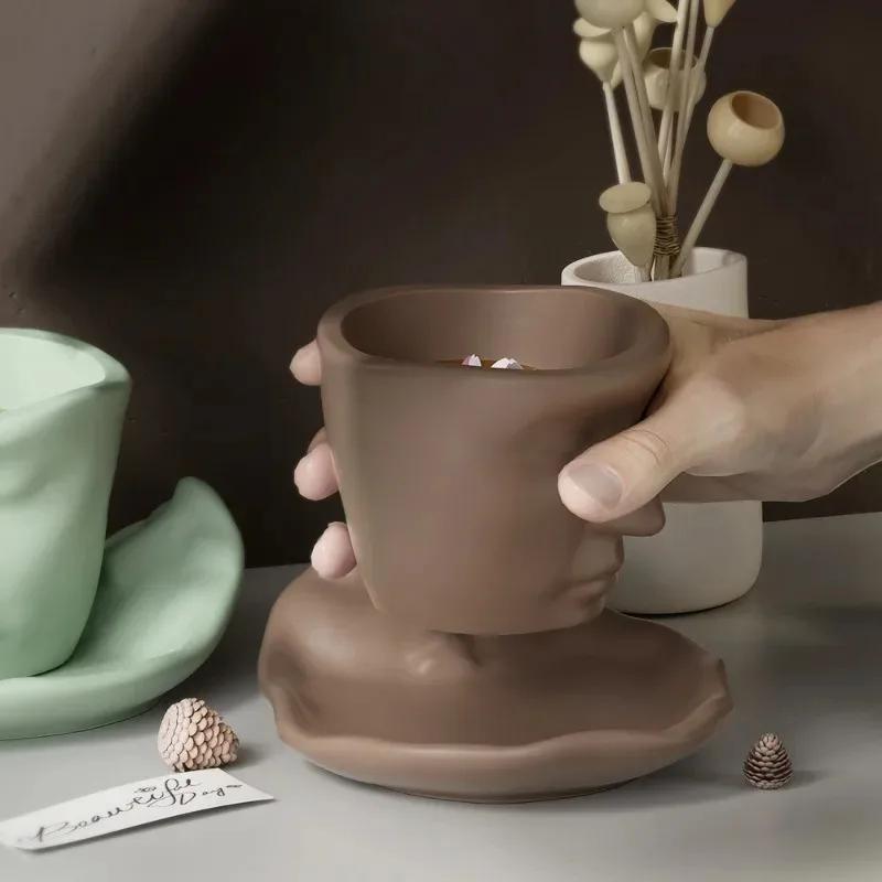 Фейс-арт Личность Творческий Керамический Концентрированный Красота Итальянский Чай Кофейная Чашка День Святого Валентина Свадебные Подарки Сделай Сам Face Cup