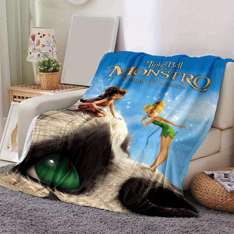 1pc Tinker Bell Printing Blanket - Soft, All-Season Throw for Office Blanket, | Personalized Gift with Adorable Cartoon Design