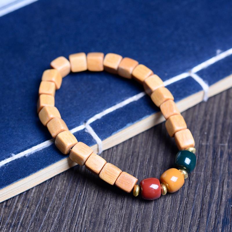 Зеленый сандал, бамбук, светящееся беговое кольцо «Вечная ночь», женский браслет, красный сандал, кровавый сандал, маленький браслет из сандалового дерева для Барби