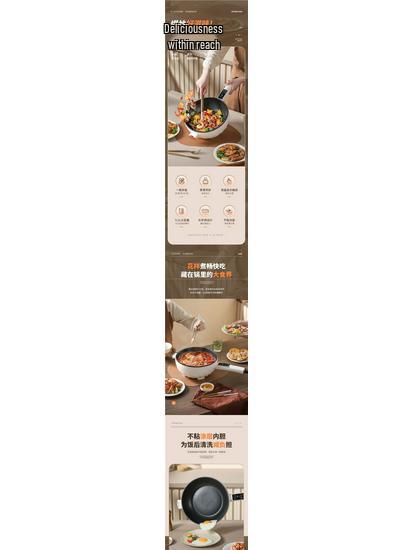 Многофункциональный электрический вок: Готовка на пару, Кипячение, Жарка - Компактная кастрюля для готовки в общежитии