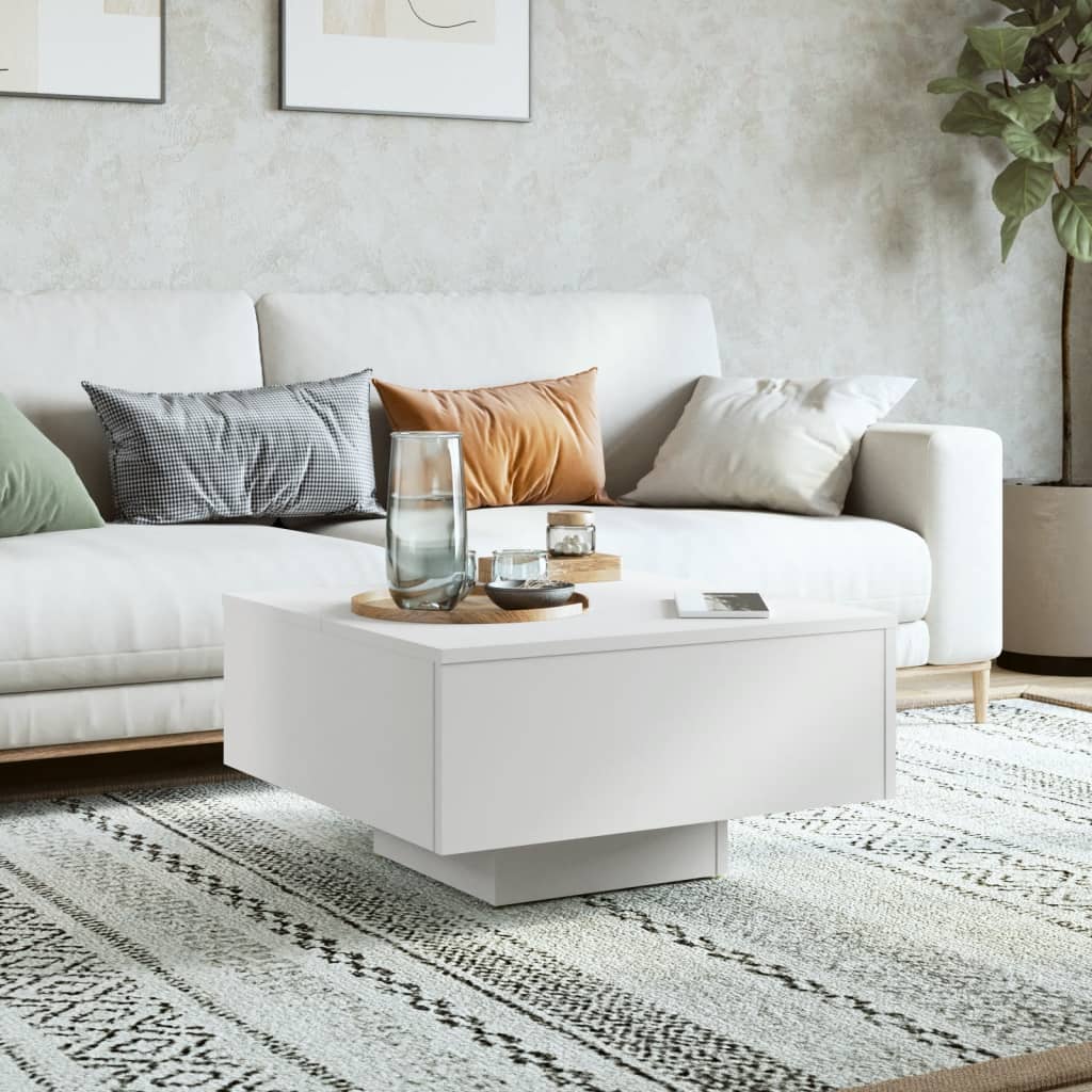 Coffee Table White 60 x 60 x 31.5 cm Engineered Wood