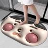 Коврик для ванной комнаты с 3D-диатомовой грязью - впитывающий, быстросохнущий, моющийся, напечатанный коврик для дверей ванной комнаты