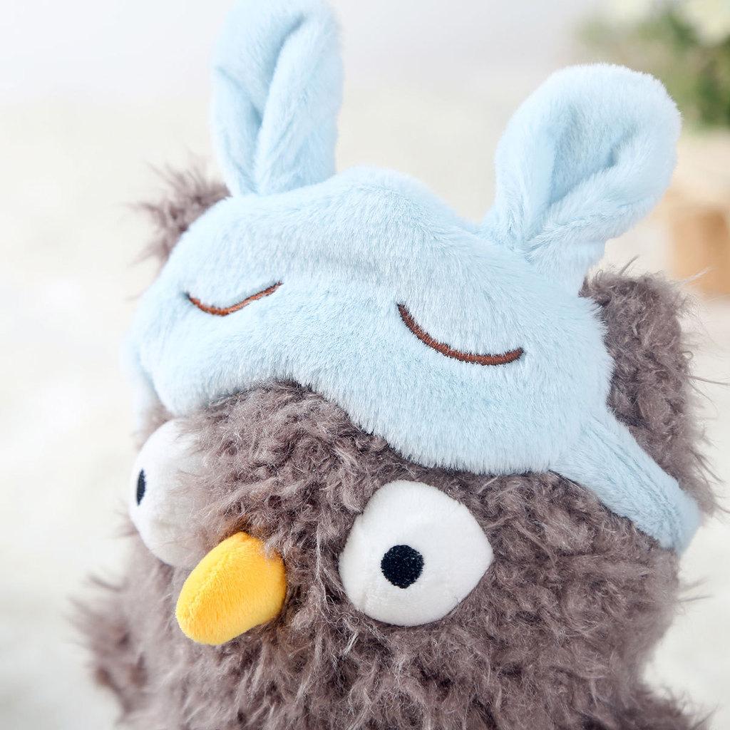 Plush Owl Eye Mask Toy Animal Doll Gift For Kids And Collectors