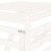 Waste Bin Box Extension White Solid Pine Wood