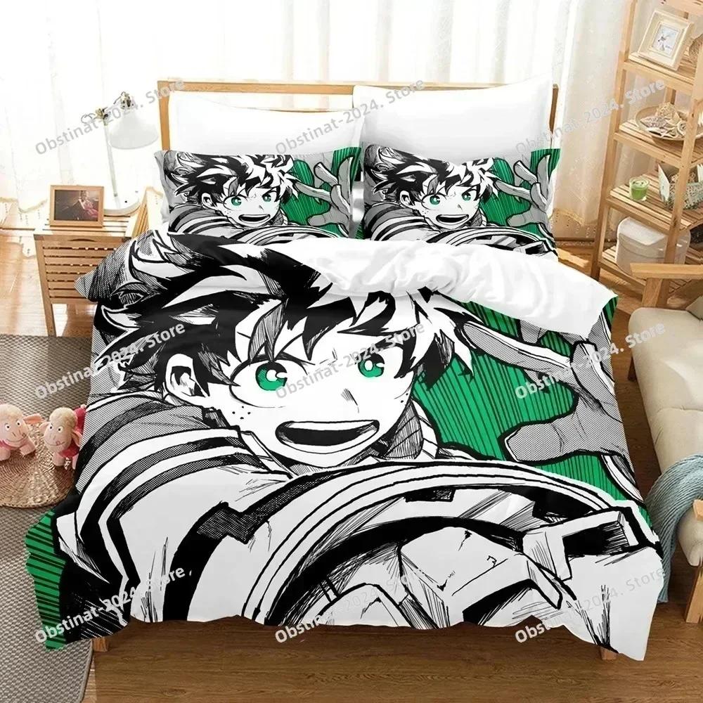 3D аниме комплект постельного белья My Hero Academia одеяло пододеяльник наборы без простыни домашний декор одинарный размер Queen King Size подарок милый мальчик мультфильм