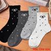 Sweat Absorption Mid Tube Socks Spring and Autumn Ruffle Dot Socking New Dot Socks  for Women