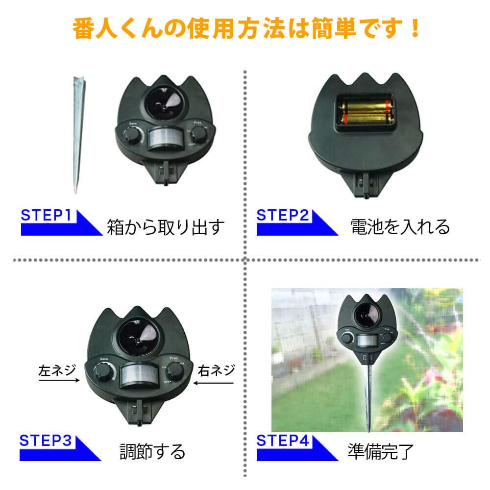 Ultrasonic Cat Instruction Manual Repellent, Bannin-kun (Japanese Included)