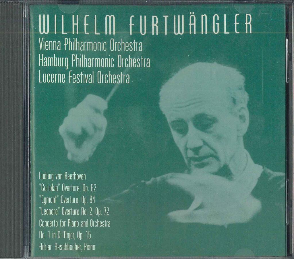CD FURTWANGLER - Beethoven: Overtures & Piano Concer ELA906 ERABORATION 1996 US Classical Used