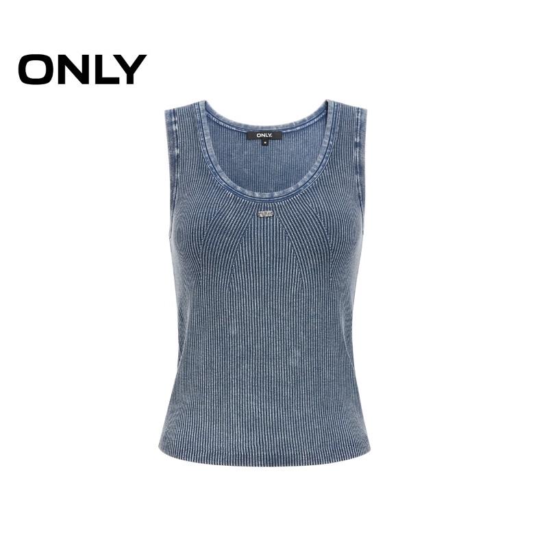 Only Женский вязаный жилет с U-образным вырезом в стиле ретро с эффектом потертости