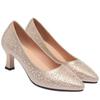 2023 Champagne Sequin & Beaded Leather High Heels: Elegant Wedding & Bridesmaid Shoes for Spring & Autumn