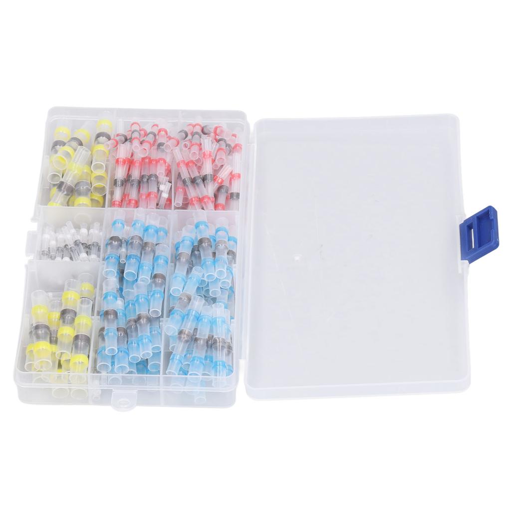 200 шт. Термоусадочные кабельные соединители с припоем, водонепроницаемые, изолированные 2:1 соотношение