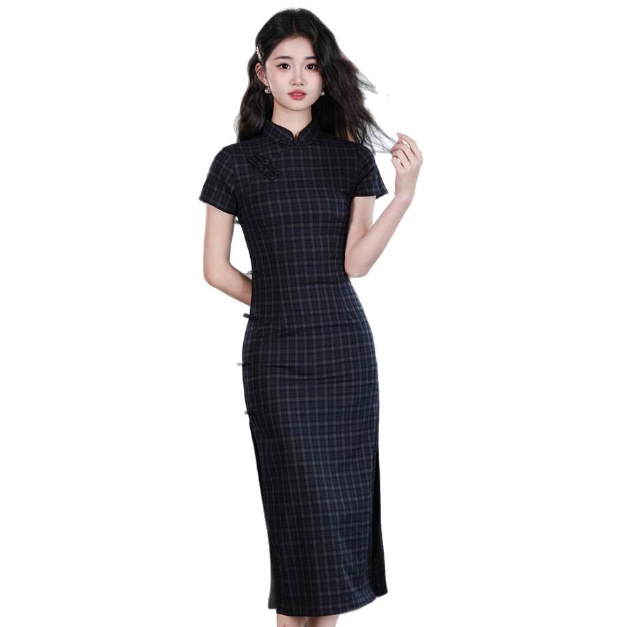 New Chinese national style retro small cheongsam improved young 1011 spring and summer literary cheongsam skirt high sense