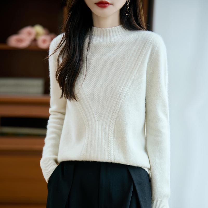Женский кашемировый свитер Qinghe кашемир 30% кашемир 70% шерсть осенне-зимний пуловер теплый и модный