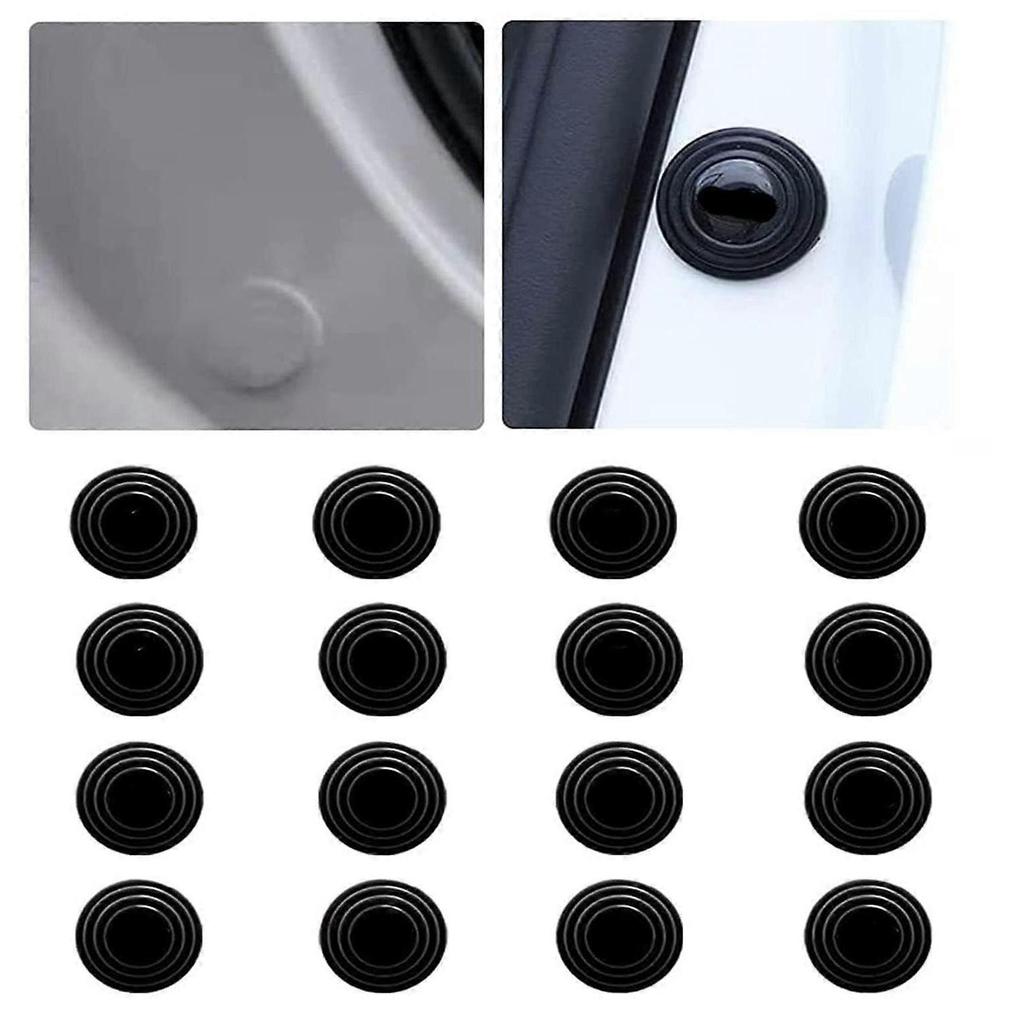 16Pcs Car Silicone Shock Absorber Gasket ,Universal Self-Adhesive Automobile Shock Absorber Silent Gaskets door bumper
