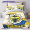 Custom Name Fenerbahce Pattern Bedding Quilt Set  Home Decoration  Gift (1 * duvet cover + 2 * pillowcase  without core)