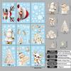 9 листов рождественских наклеек на окна, милые Санта, снеговик, олень, с Рождеством, наклейки на стекло, зимняя страна чудес, наклейки на окна