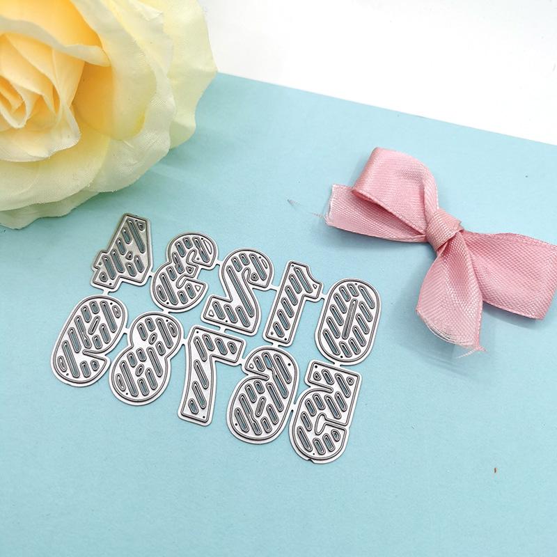 Arabic Numerals 1-10 Design Style Metal Cutting Dies DIY Scrapbooking Embossing Stencil Paper Craft Album Template