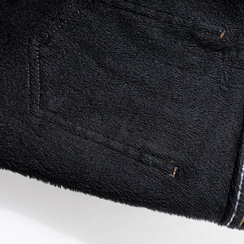 Женские джинсы прямого кроя с высокой посадкой и флисовой подкладкой Si Baishe