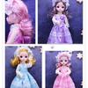 30CM Mini Movable 23Jointed Doll Girls Toy 3D Big Eyes BJD Princess Full Outfits Dresses  Collection Childrens Doll Gift