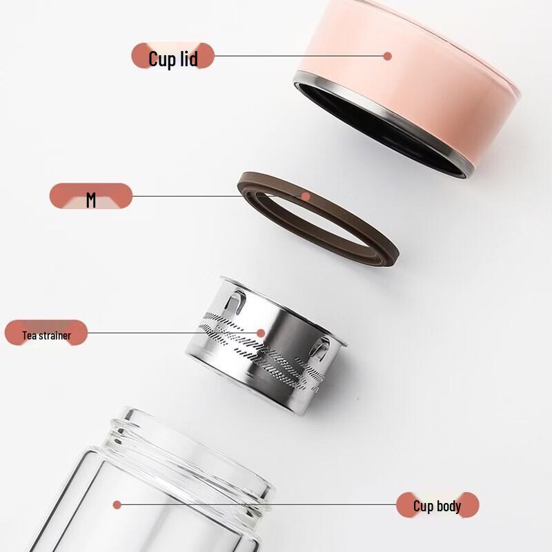 THERMOS High Borosilicate Double-Wall Glass Bottle
