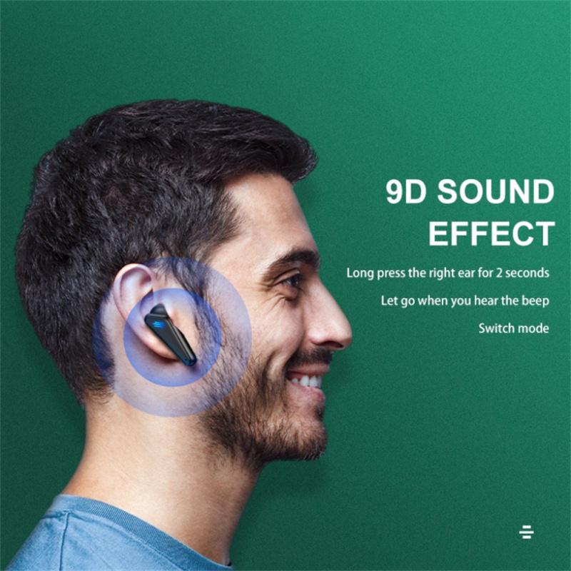 Игровая гарнитура с сабвуфером K33, Bluetooth-совместимые музыкальные наушники-вкладыши 5.0 с сенсорным управлением и HD