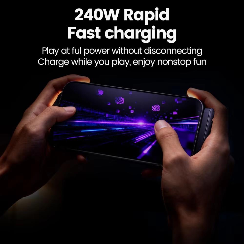 Кабель 2 в 1 PD240W Type C на Type C Быстрая зарядка Складная подставка Встроенный настольный держатель Провод Для iPhone Samsung Xiaomi
