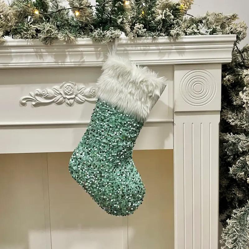 Christmas Tree Pendant Christmas Decoration Supplies Creative Sparkling Plush Christmas Socks