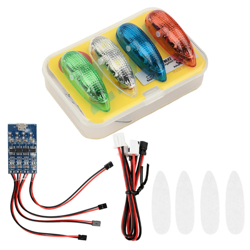 Wireless Navigation Light Rechargeable 4 modes Strobe LED Lights for RC Airplane Hobby Plane Drone Car Boat Toy Part