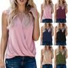 2022 Женская майка, летняя однотонная женская маленькая майка с v-образным вырезом внизу