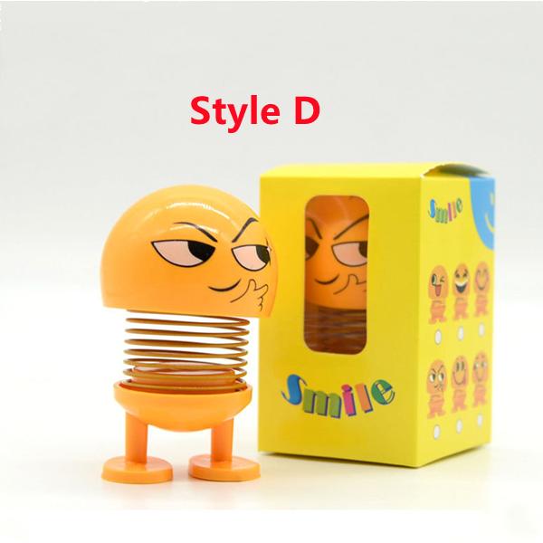 Новый забавный автомобильный стиль, качающаяся голова, украшение на приборную панель автомобиля, милое выражение, модный тренд, аксессуары для салона автомобиля, автомобильные игрушки для декора