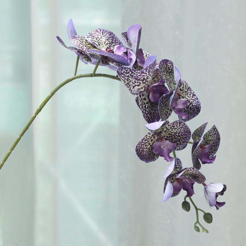 9 головок 3D-печать бабочка орхидея имитация цветка украшение интерьера гостиной свадьба искусственные цветы