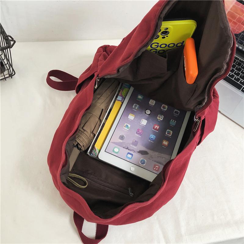 Холщовый рюкзак для школьников средней школы, повседневный рюкзак для женщин, школьный рюкзак