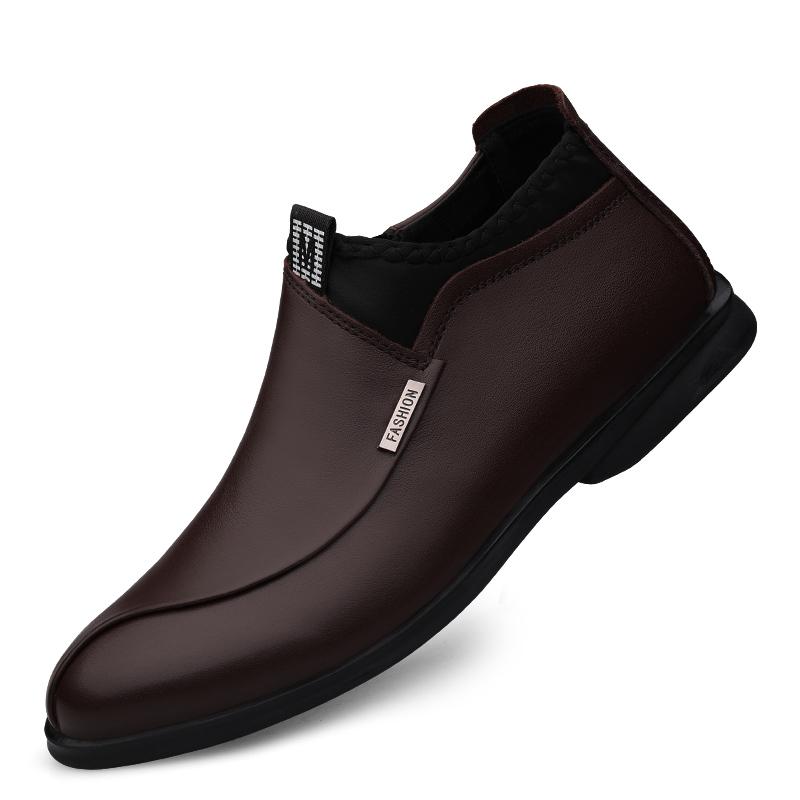 Модные мужские новые высокие сапоги из коровьей кожи черного цвета, деловые туфли для офиса, зимние короткие сапоги из плюша