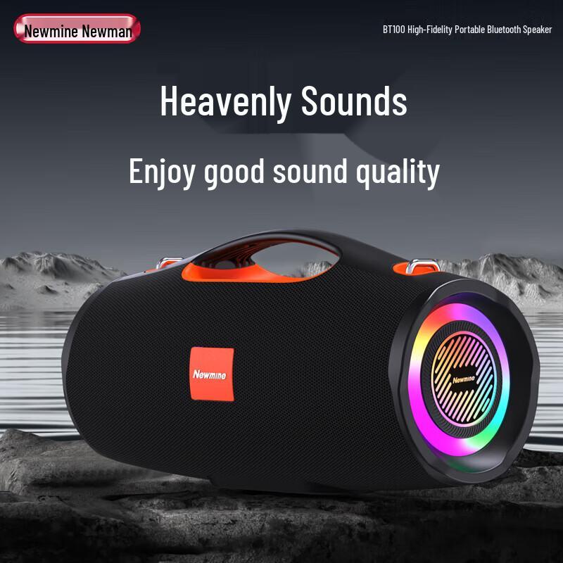 Портативная Hi-Fi Bluetooth-колонка Newmine BT100, штепсель CN (адаптер в комплекте)