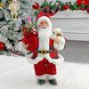 Christmas Sitting Standing Santa Claus Figurines Doll Cute 12inch Xmas Tree Party Ornament Table Office Fireplace Home Decor