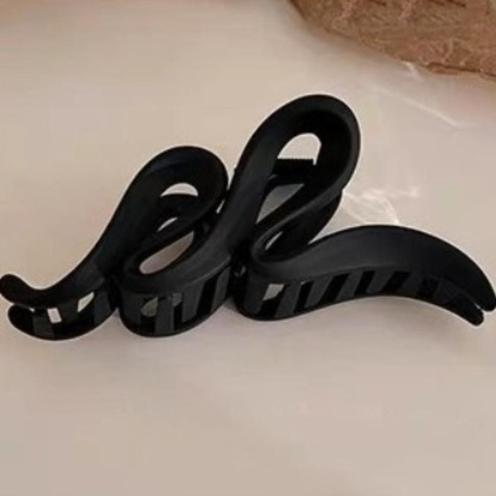 Plastic Frosted Shark Clips Twisted Curved Hair Claw Portable Wave Hair Clips Work