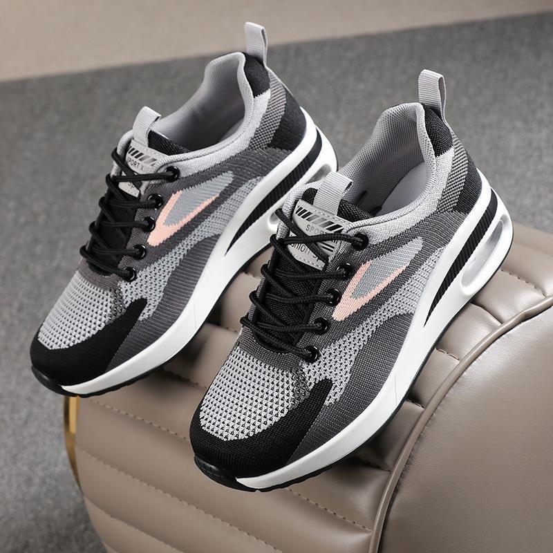New breathable thick-soled mesh casual running shoes air cushion sports shoes female student travel shoes