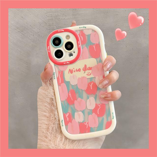 Cute Heart Love Shockproof Bumper Transparent Phone Case For Iphone 14 13 12 11 Pro Max Soft Silicone Clear Back Cover Case