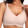 European and American Seamless Jelly Soft Support Wireless Gathered Bra