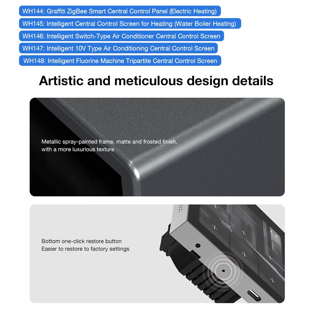 2025 Новый WiFi Умный дом Умная центральная панель управления Bluetooth Zigbee Контроллер температуры Кондиционер Термостат
