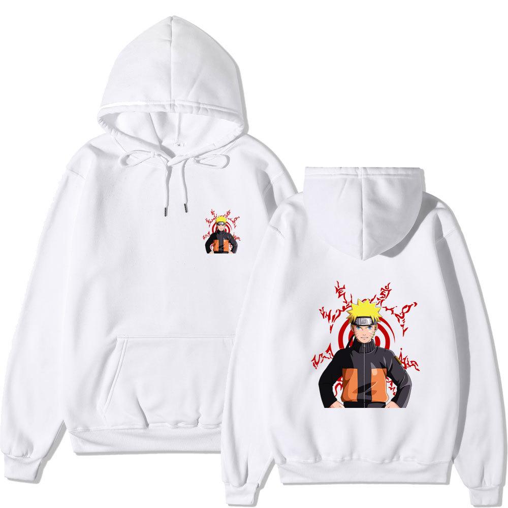 Naruto Uzumaki Casual Anime Printed Hooded Sweatshirt Men Women Thick Fleece Warm Long Sleeve Pullover Top Autumn Winter Loose Streetwear Hoodie